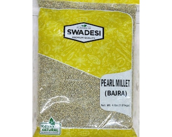 Whole Pearl Millet (Bajra) 4 LB Make Bajra ka Atta Bajri Flour Winter Atta Indian Whole Grains Indian Cooking Herbs & Spices
