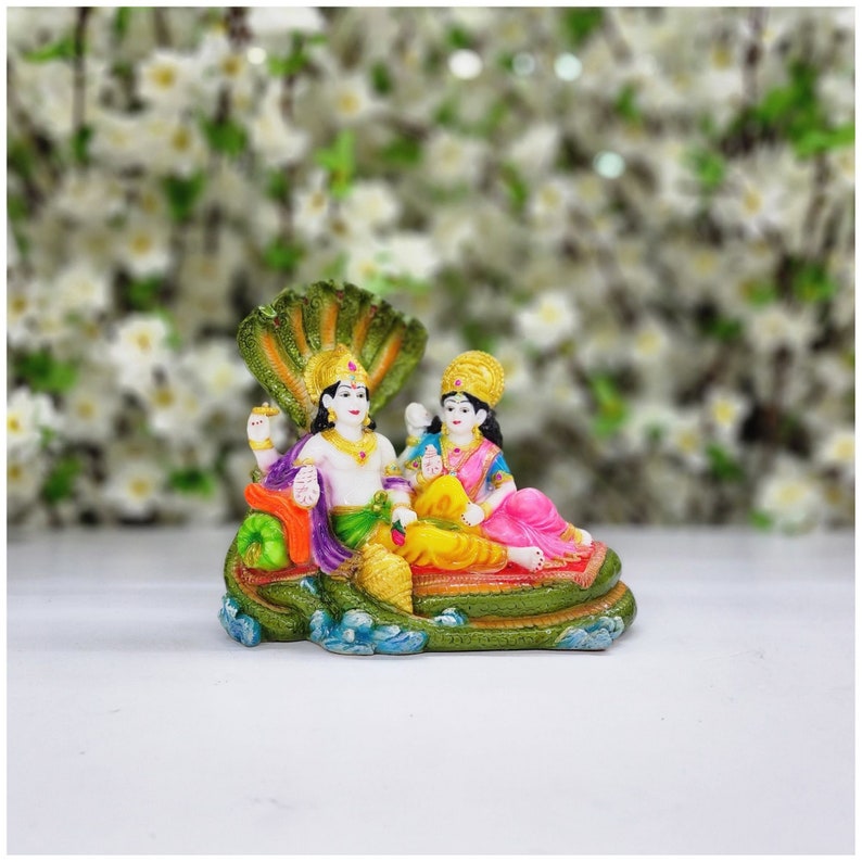 Buy Lord Vishnu Lakshmi Statue Sitting Vishnu Laxmi Idol Vishnu Online in India Etsy