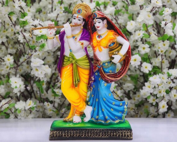 Radha Krishna Hare Krishna with Radha Statue Marble Radha 