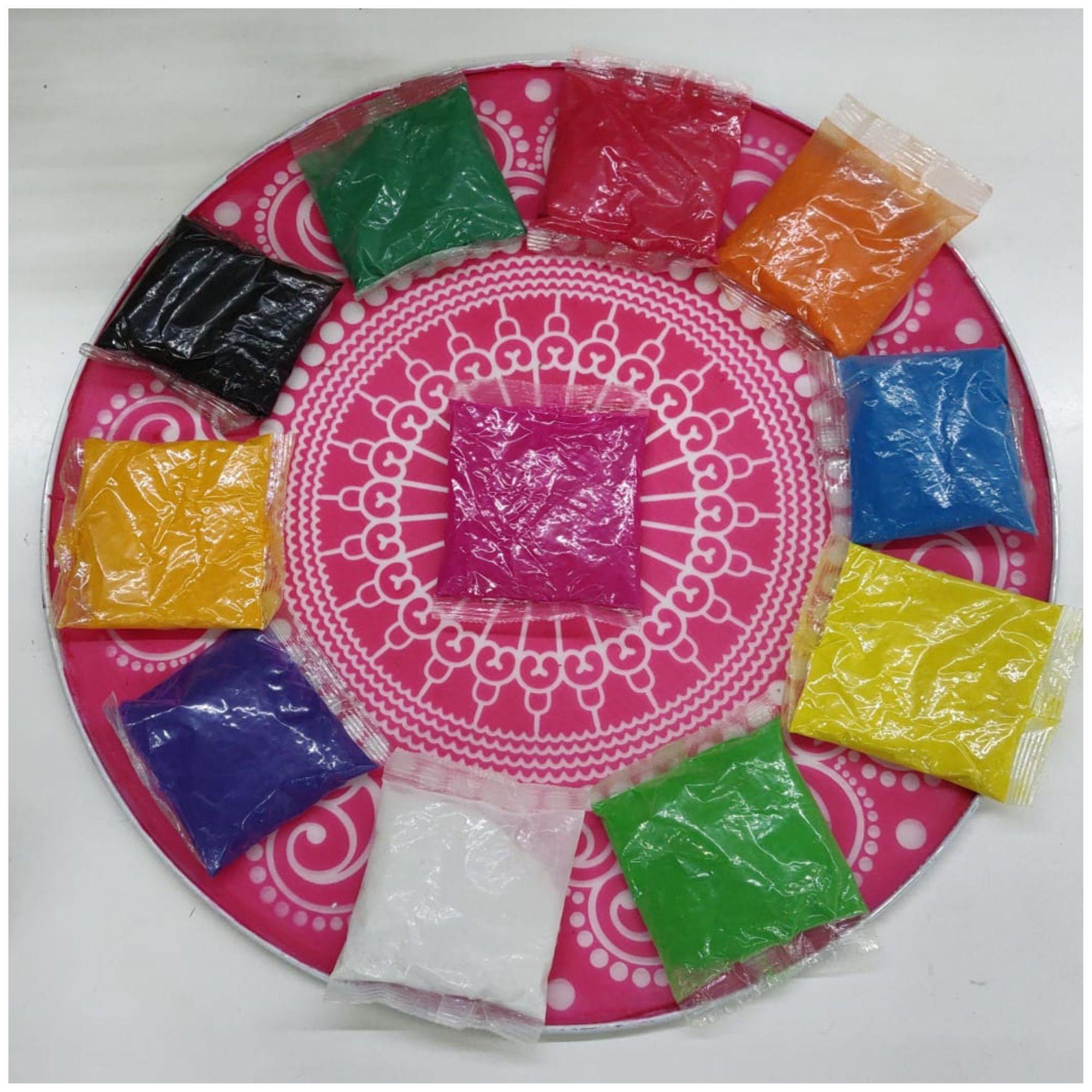 LoveNspire 6 Color Rangoli Powder Kit, Rangoli Colors, Rangoli Decorations, Rangoli Making Kit, Rangoli Colors for Diwali, Navratri Decoration