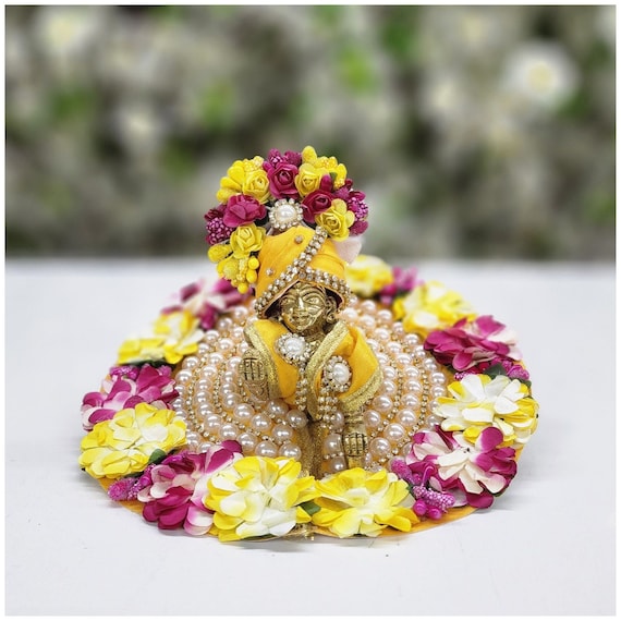 Heavy Poshak & Shringar Combo For Big Laddu Gopal - Dress With