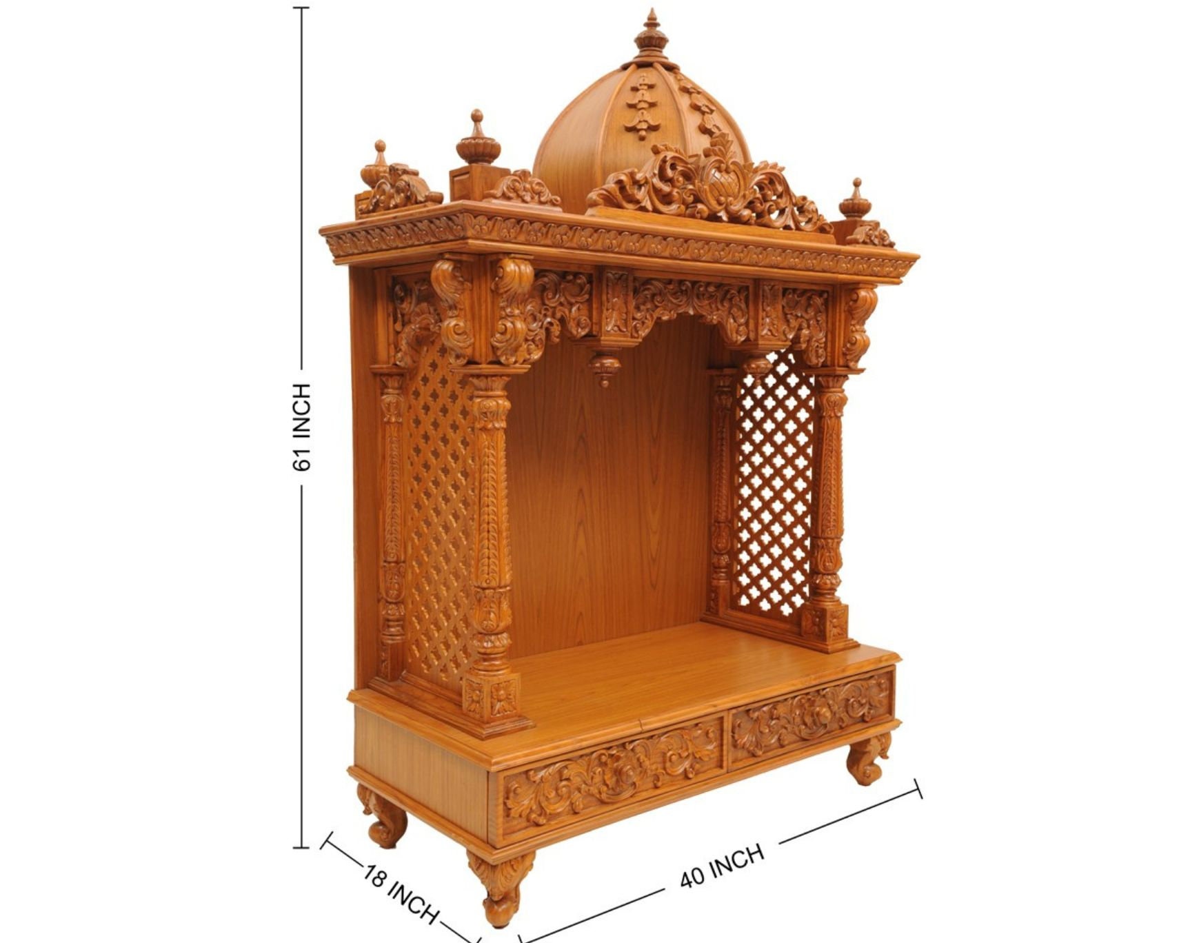 Wooden Temple for Home Pooja Mandir for Home Teak Wood Temple