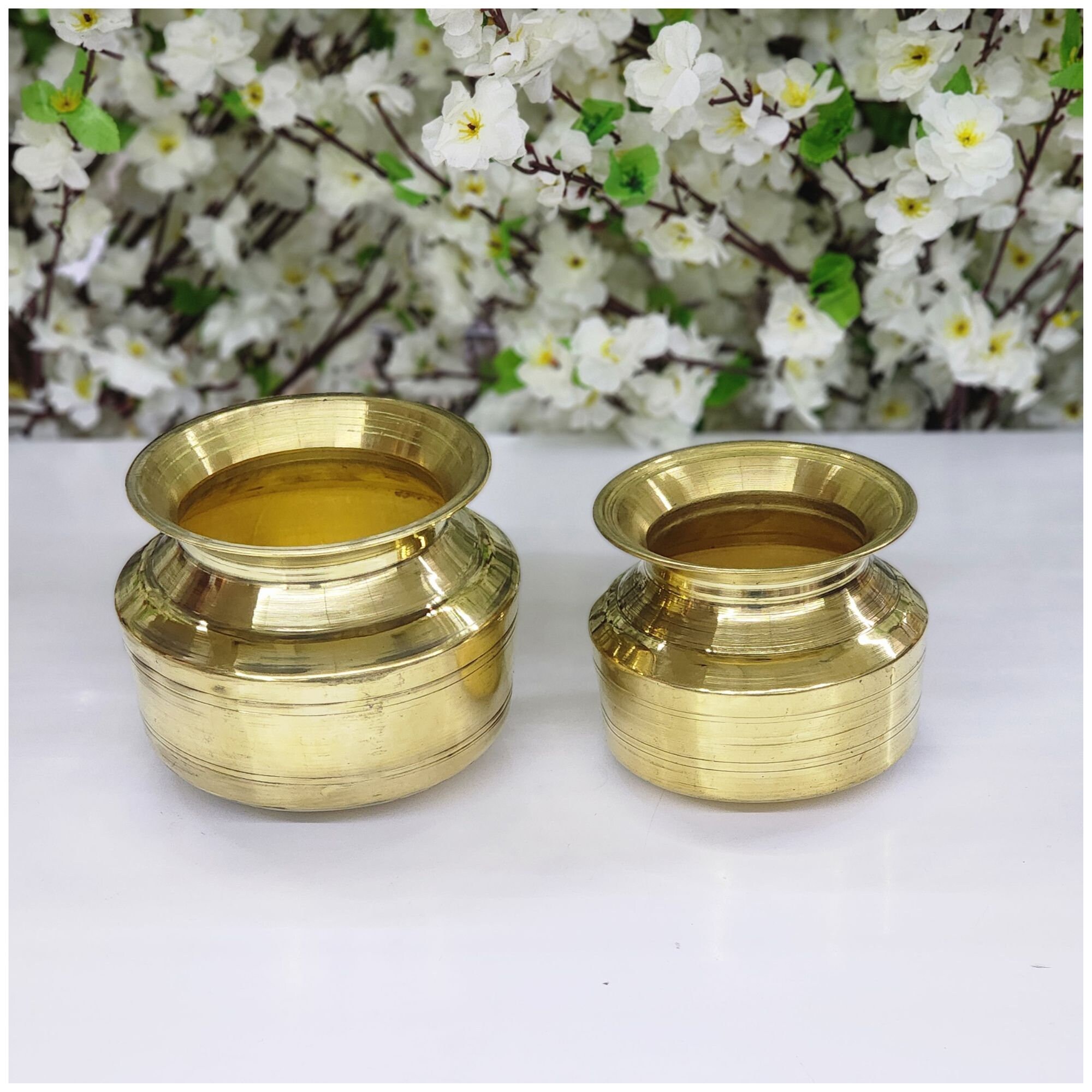 Pure Brass Kalash Water or Milk Kalash Pot Pooja Kalash Lota Etsy