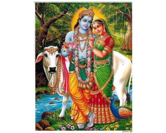 Buy Radha Krishna With Cow Poster Religious Poster Hindu God Online in India - Etsy Buy Radha Krishna With Cow Poster Religious Poster Hindu God Online in India - Etsy
