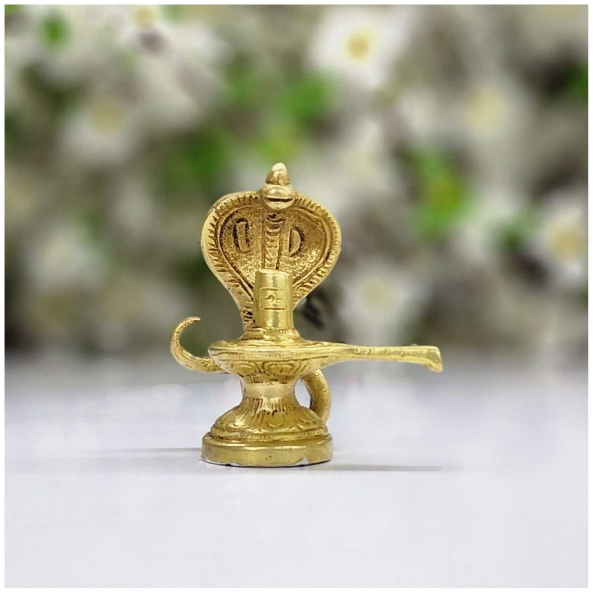 Hd Mata Ling Sex Video - Brass Shivling With Sheshnag Shiva Lingam Statue Lingam for - Etsy Norway