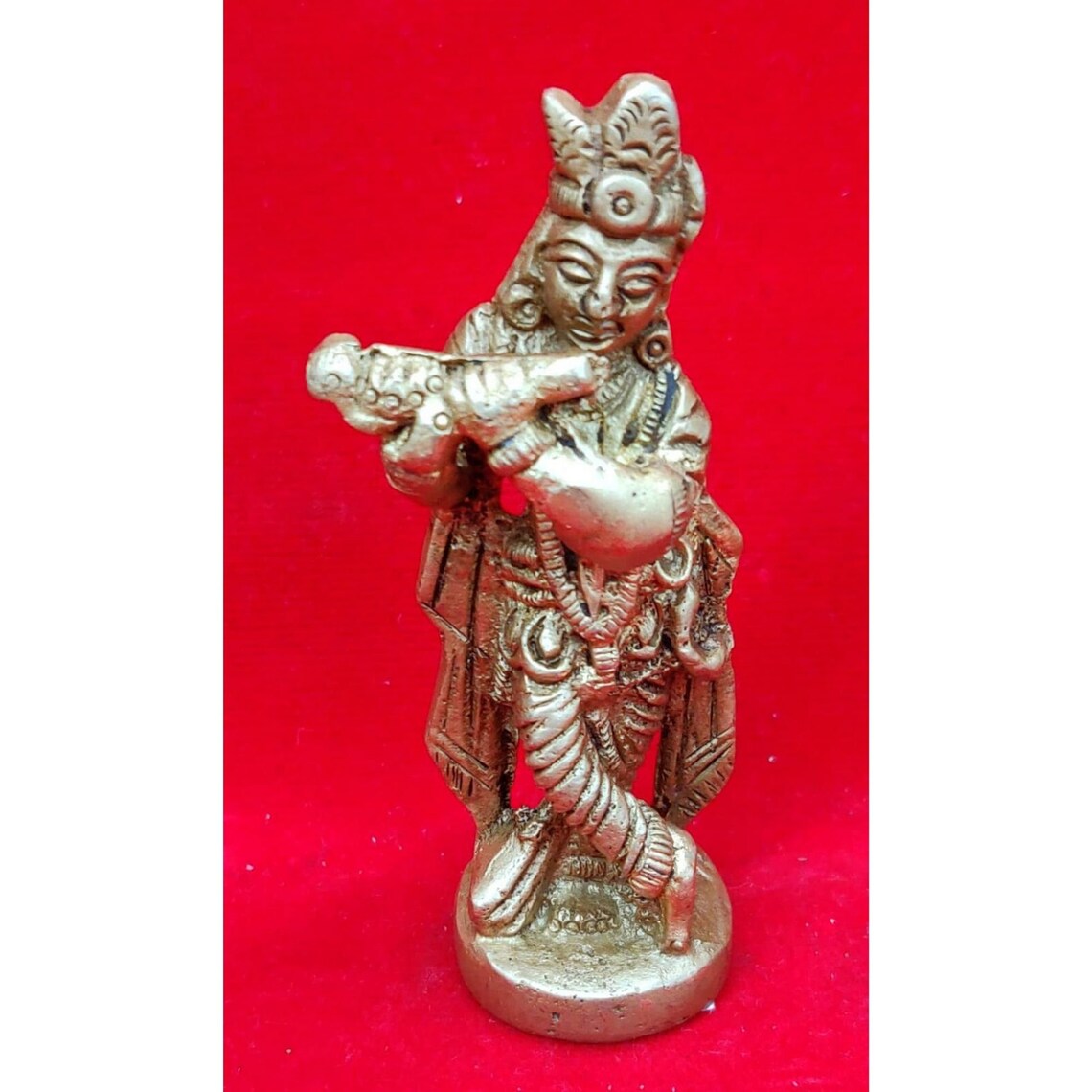 Lord Krishna Statue Hindu God Idol Standing Krishna Sculpture Etsy