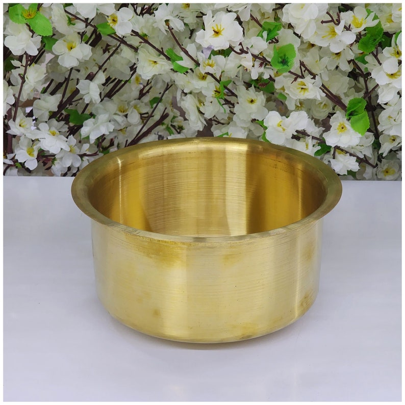 Brass Cooking Pot Brass Serving Vessel Kitchenware Utensils Etsy