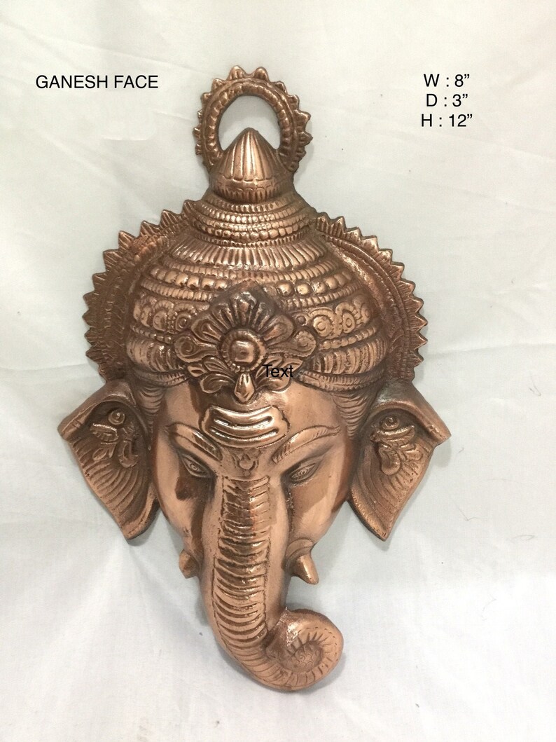 Lord Ganesha Hanging Statue Ganpati Face Statue Ganesha Wall Etsy
