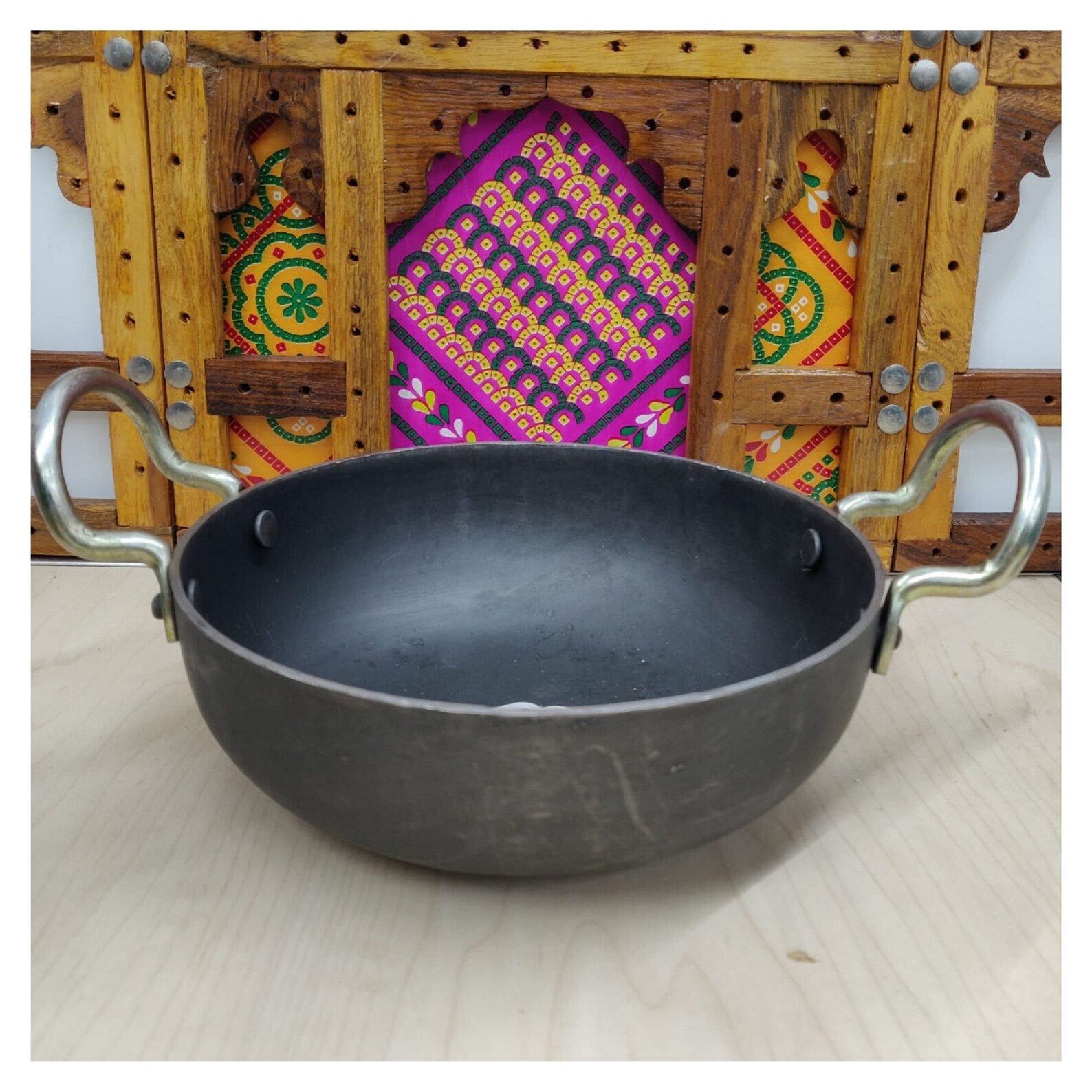Iron Kadai Cookware Karai Iron Wok Lohe Ki Kadhai Vintage Wok Etsy