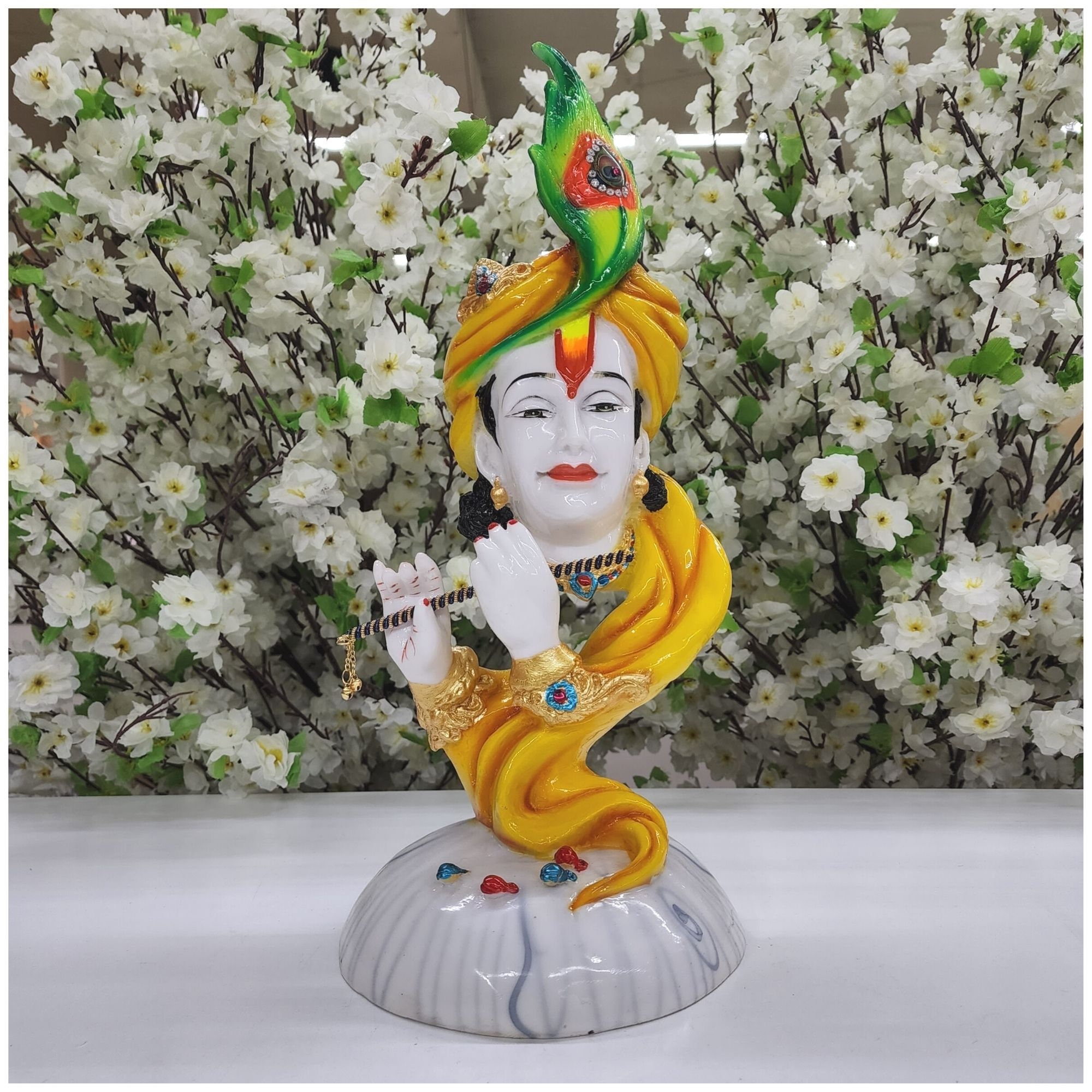 Krishna Ji Basuri Murti Beautiful Hath Basuri Sculpture H – 17.5