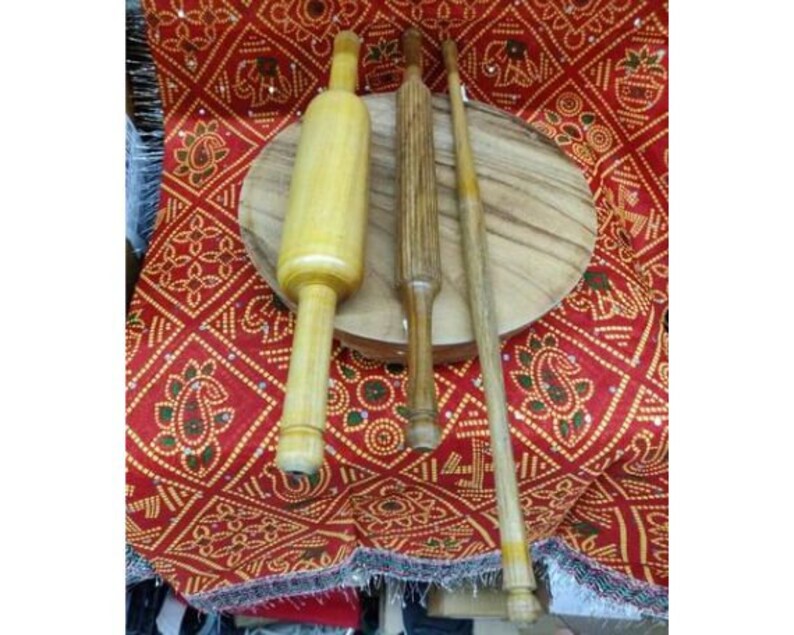 Wooden Rolling Pin Wooden Belan Gujarati Belan Handmade Etsy