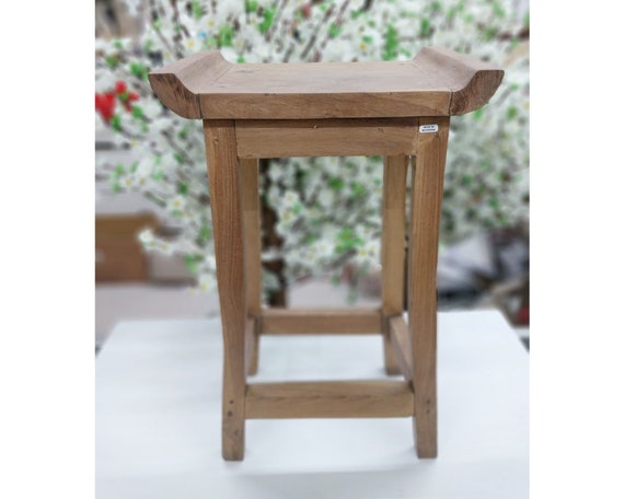 Vintage Wooden Stool Saddle Seat Bar Stools Primitive Counter