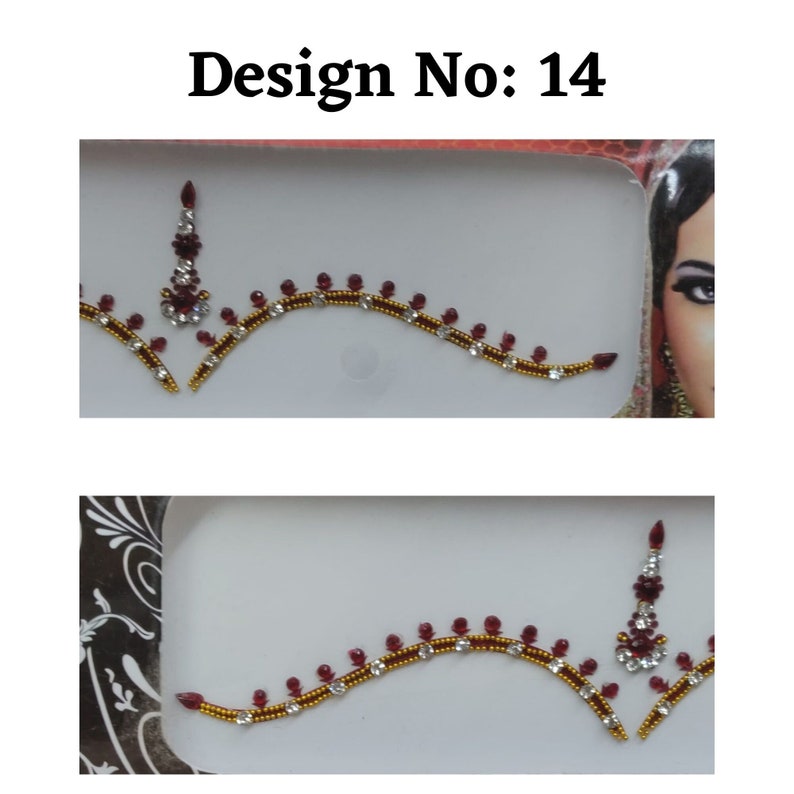 Long Bindis Indian Bridal Bindi Decorative Bindis Temporary Etsy