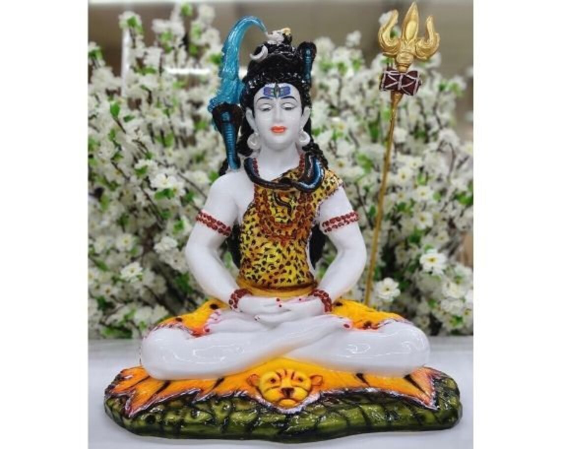Lord Shiva Statue Large Shiva Idol Marble Dust Shiva Figurine Etsy
