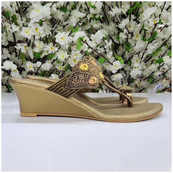 Designer Bridal Shoes for Indian Bride | Stylish shoes heels, Bride  sandals, Bridal sandals low heel