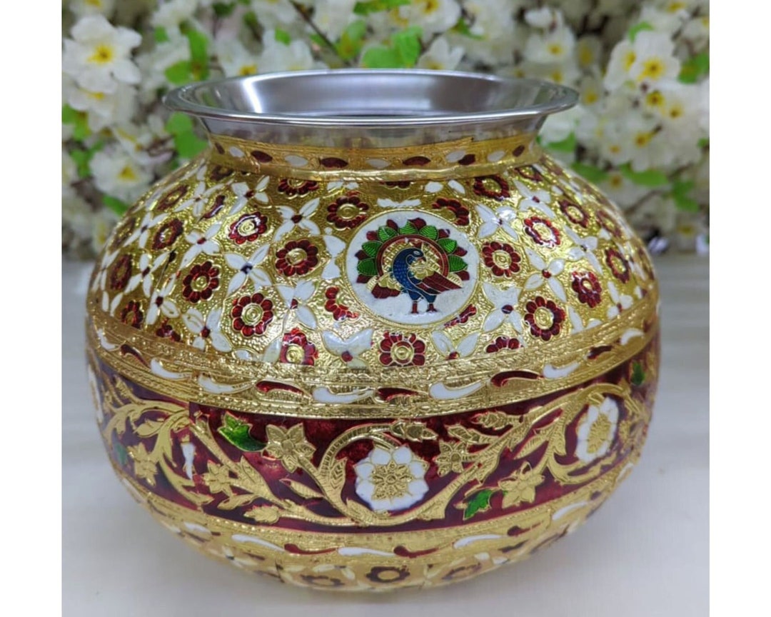 Stainless Steel Matki Pot Decorative Matka Large Handi Pooja Kalash