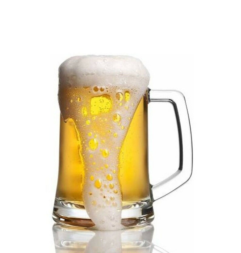 Beer Mug Glasses Set of 2 Handmade Beer Glass Transparent Etsy