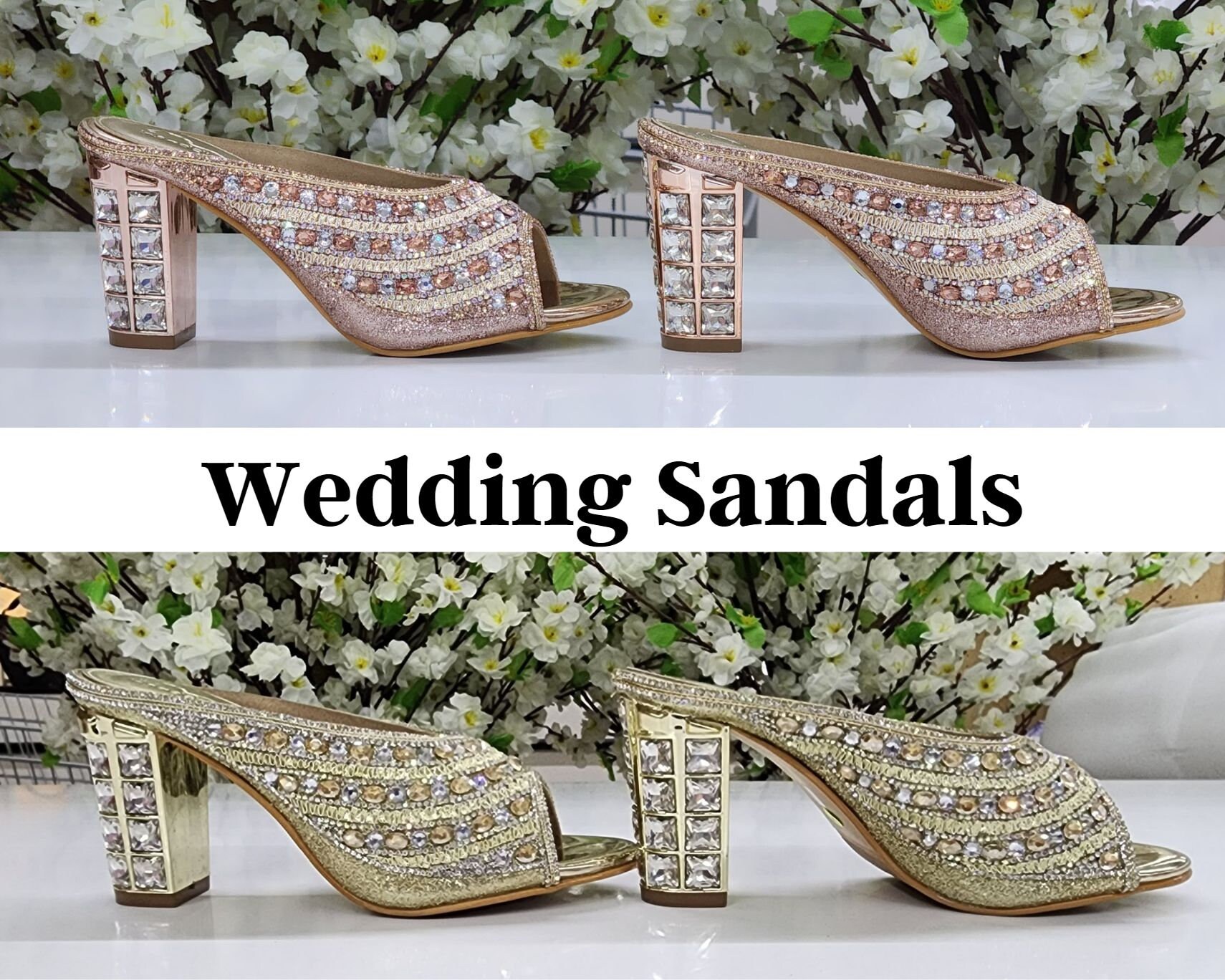 Bridal High Heels Sandals Bridal Shoes Block Heels Women Sandals