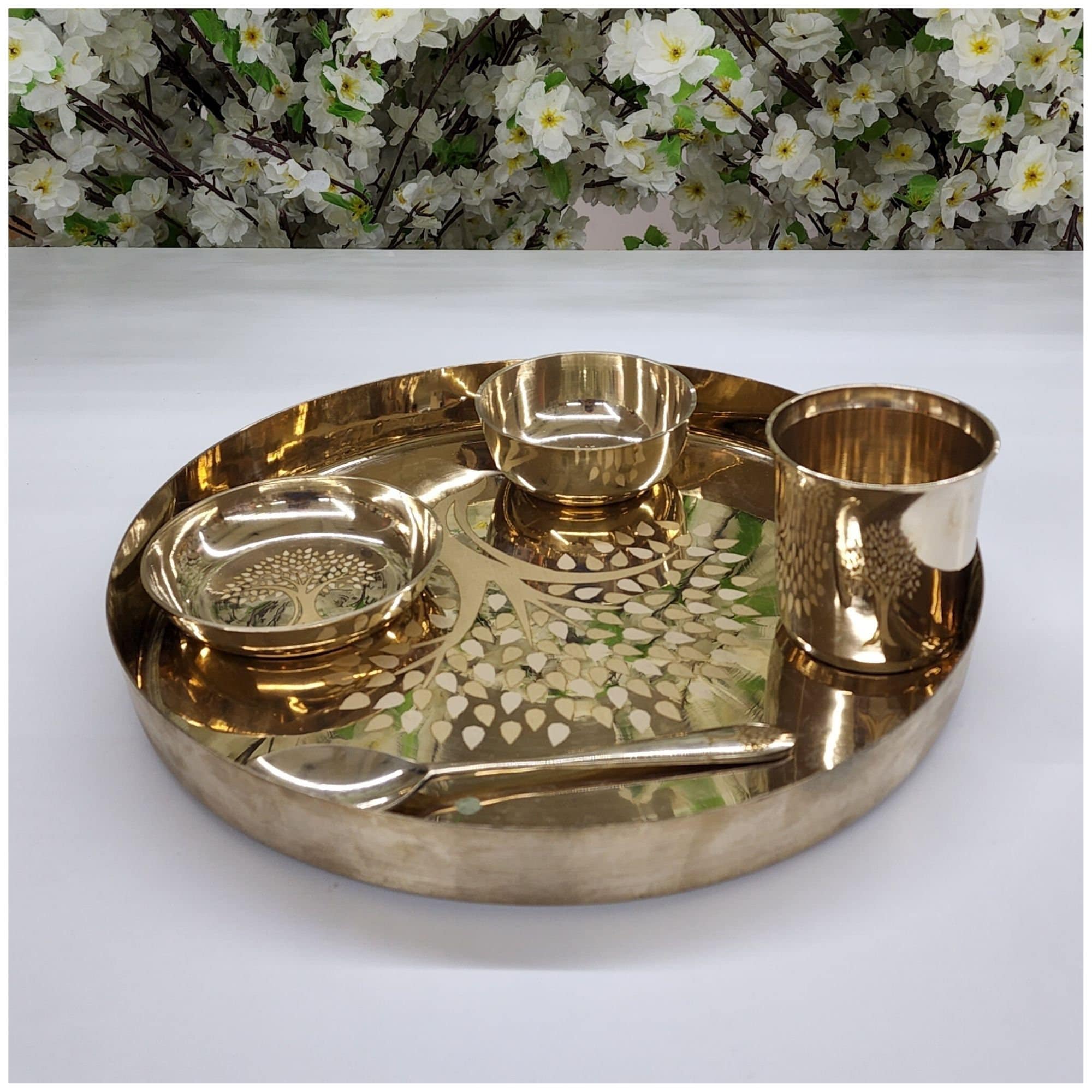 Ashtamangalya Set / Brass Pooja Thali Set worship Thali aarti Pooja Thali, Brass  Pooja Set -  Canada