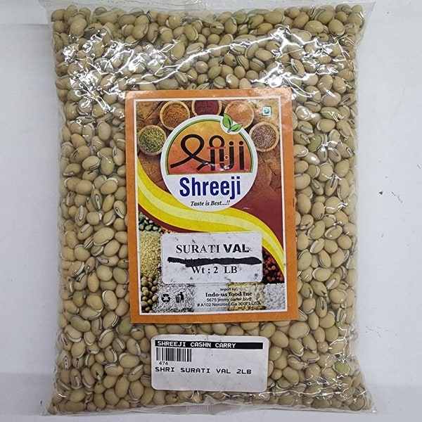 Lablab Beans Surti Val White Field Beans Butter Bean Surti Val Beans Lablab Seed Indian Beans - 2 Lb / 4 Lb