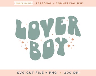 Lover Boy SVG cut file,Retro Valentines day svg, vintage Valentines Kids Tee svg,groovy valentines svg for shirt,valentines day sublimation