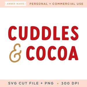 Câlins et cacao Svg fichier coupé, Oreiller de Noël Png, Rétro Vacances Png, Tendance Noël svg, Vacances svg, cacao svg, Noël png