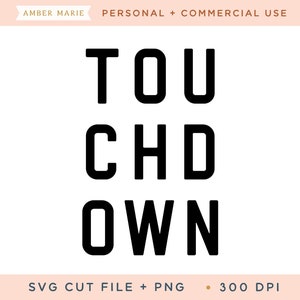 Touchdown Svg Cut File, Football Shirt Svg, Game Day Svg, College Football Svg, Sports Shirt Designs, Football Mom Svg, Football Season svg