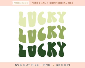 Retro Lucky svg, St. Patricks Day Sublimation, Lucky Png, Retro St. Pattys Day Sublimation, St. Patricks Day Shirt Png, Wavy Lucky