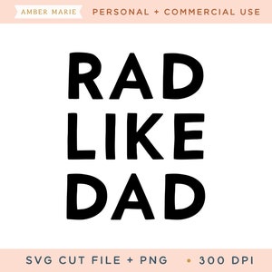 Rad zoals papa SVG gesneden bestand, Trendy Kids Tee Svg, Peuter Shirt Svg, Trendy Baby Onesie Svg, Retro Kids Shirt svg, Matching Dad en Kid svg