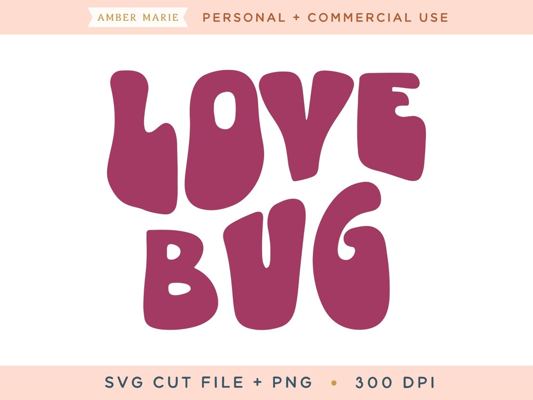 Love Bug SVG Cut File,retro Valentines Day Svg, Vintage Valentines Kids ...