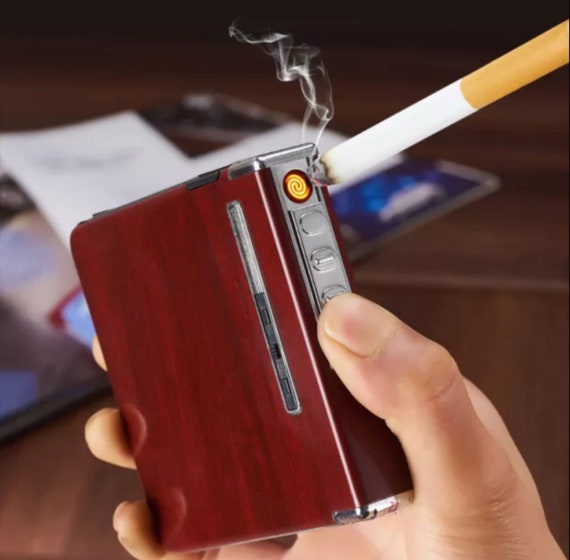 Cigarette Case Dispenser With Lighter Function Etsy