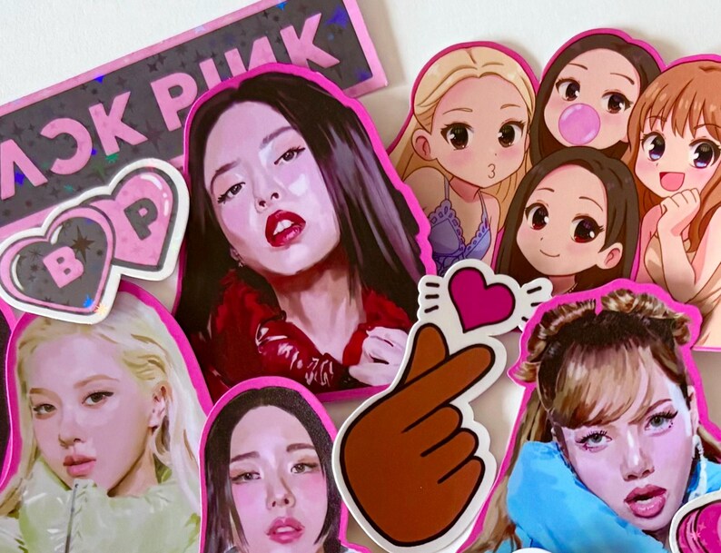 K-pop Group Vinyl Sticker Pack | Laptop, Journal & Phone Decals - Etsy