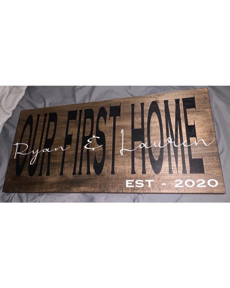 Our first home home decor sign | Etsy