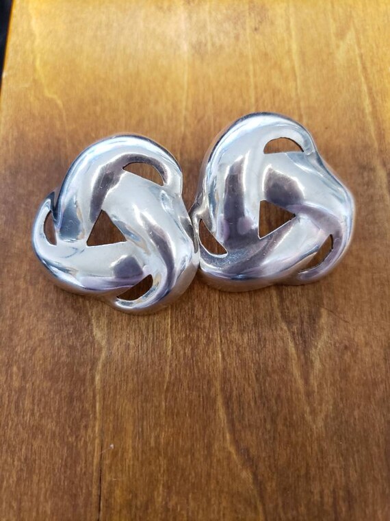 Vintage Mexico 925 silver love knots earrings