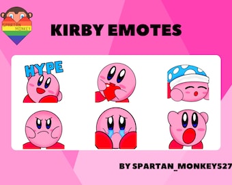 Kirby Emotes for Twitch/Discord (Digital Download)