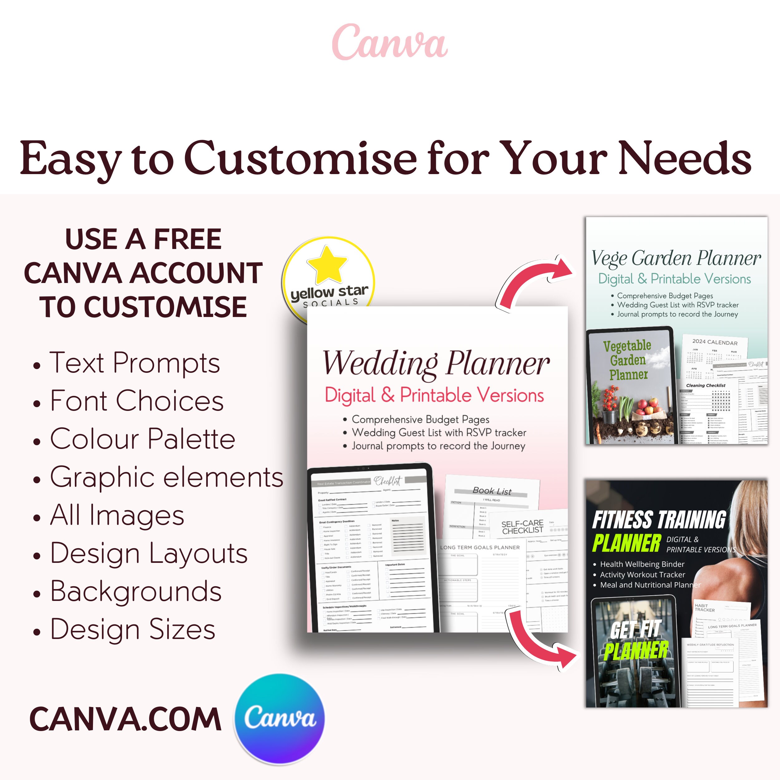 Digital Products &amp; Printables Instagram Posts, 20 Canva Templates ...