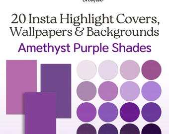 Purple Instagram Highlight Covers. 20 Shades Of Purple Aesthethic Instagram Story Backgrounds, IG Story Icons Purple Colors Phone Wallpaper