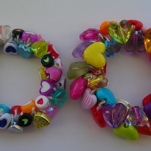 Hair accessory hair tie hairband scrunchie made of pearls in 2 variations