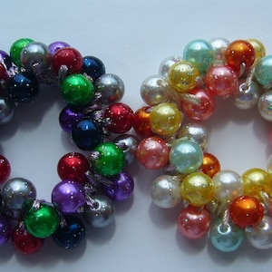 Hair accessory hair tie hairband scrunchie made of pearls in 2 variations