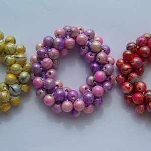 Hair accessories hair tie hair band scrunchie made of pearls in 3 variations