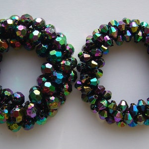 Hair accessories hair tie hair band scrunchie made of beads in 2 variations