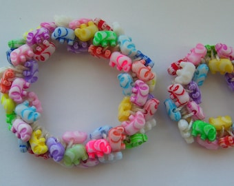 Haarschmuck  Haargummi   Haarband  Scrunchie aus Perlen in 2 Variationen (normal und klein)