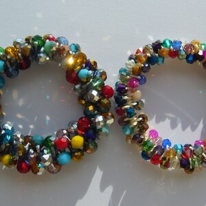 Hair tie hair accessory hairband scrunchie made of pearls in 2 variations