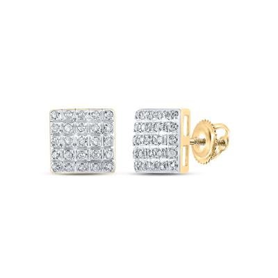 Diamond Earring Square Cluster Stud Earrings Diamond Studs - Etsy