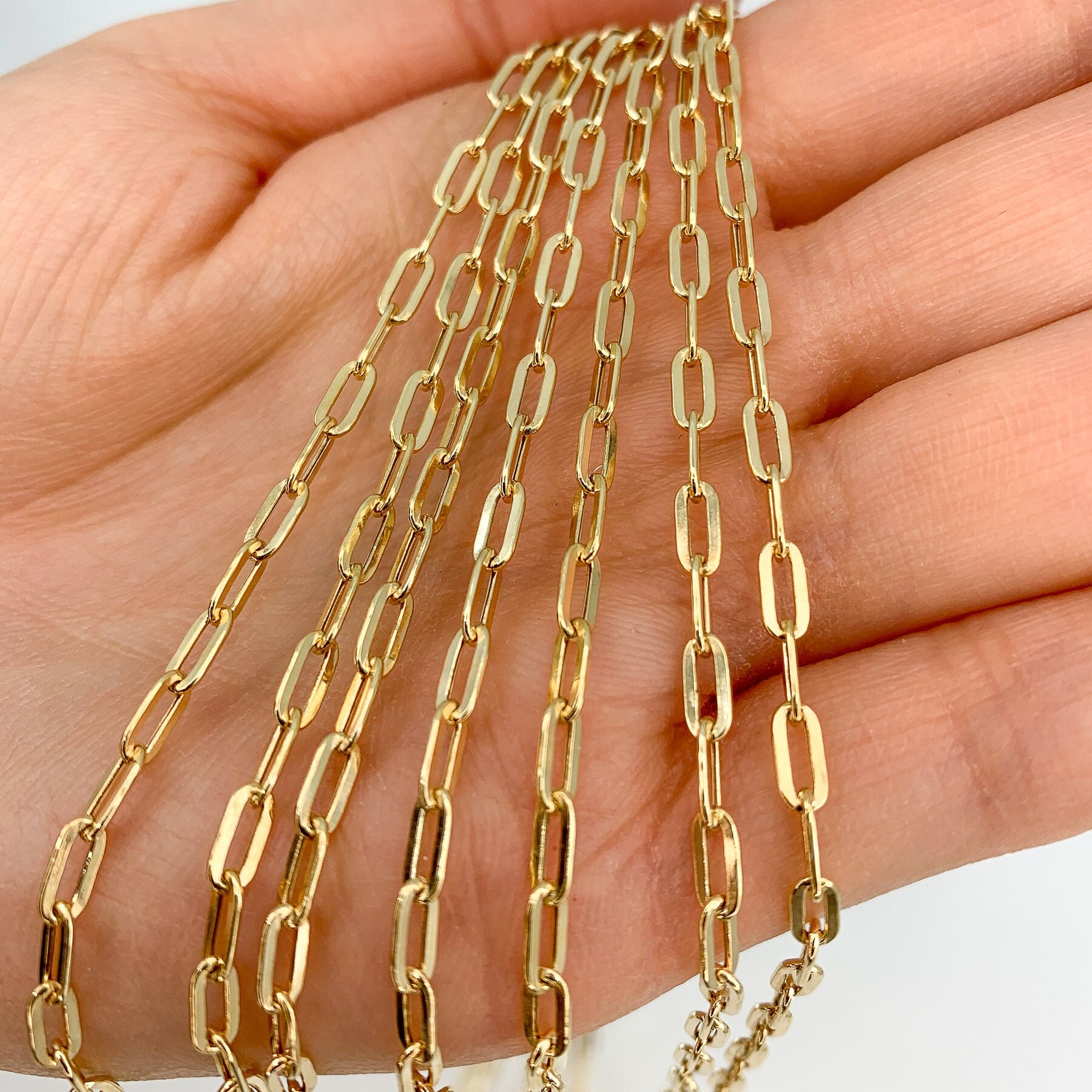 Gold Paper Clip Chain Necklace | Etsy 