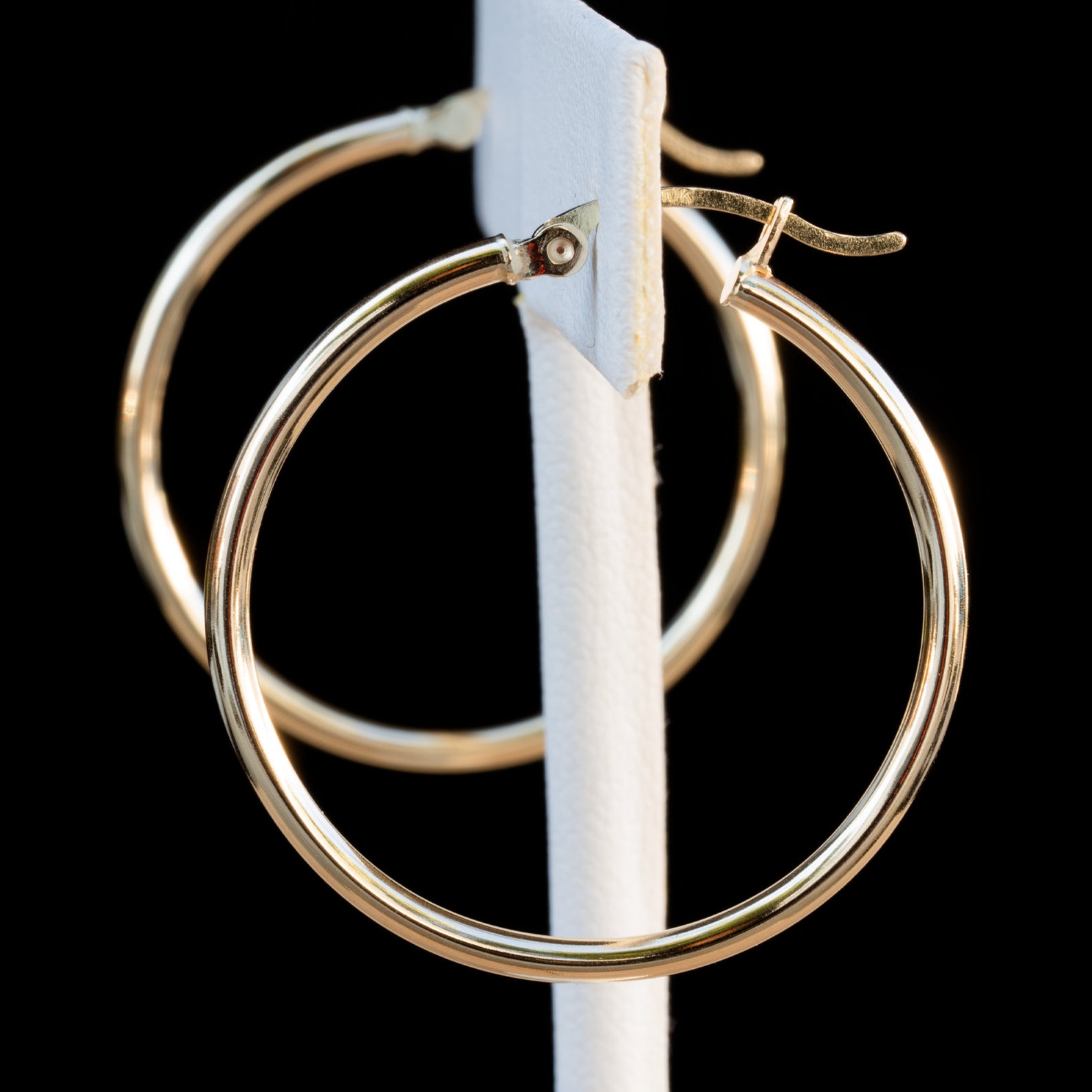 Boucles D'oreilles En Or Jaune 10 Carats - Solide, 9mm, Neuf Sans Emballage, SJR