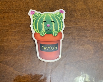 Magical Cattus - Cactus Cat Sticker