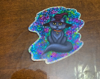 Spoopy Kitty Holographic Sticker