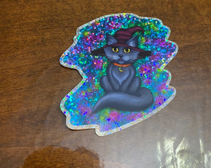 Spoopy Kitty Holographic Sticker