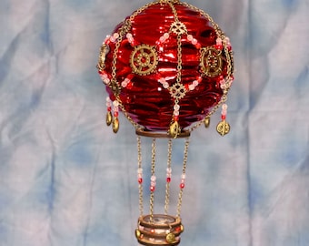 Steampunk Hot Air Balloon “Crimson Ripple”